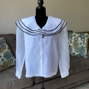 1980s Susan Bristol Vintage Pearl Button Down